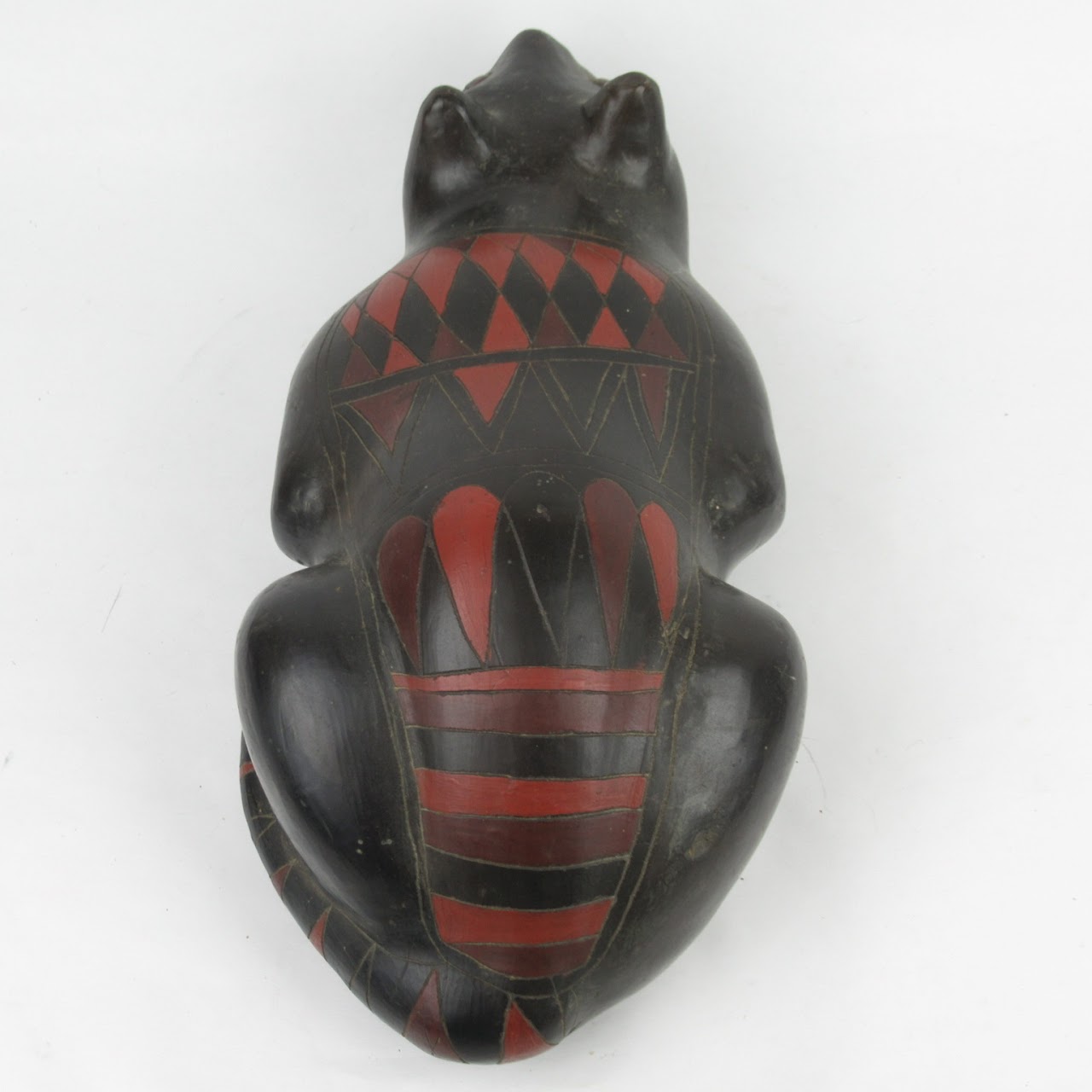 Oaxacan-Style Black Clay Ceramic Cat Sculpture