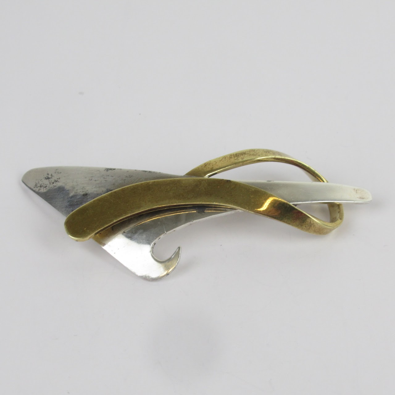 Sterling Silver Abstract Brooch