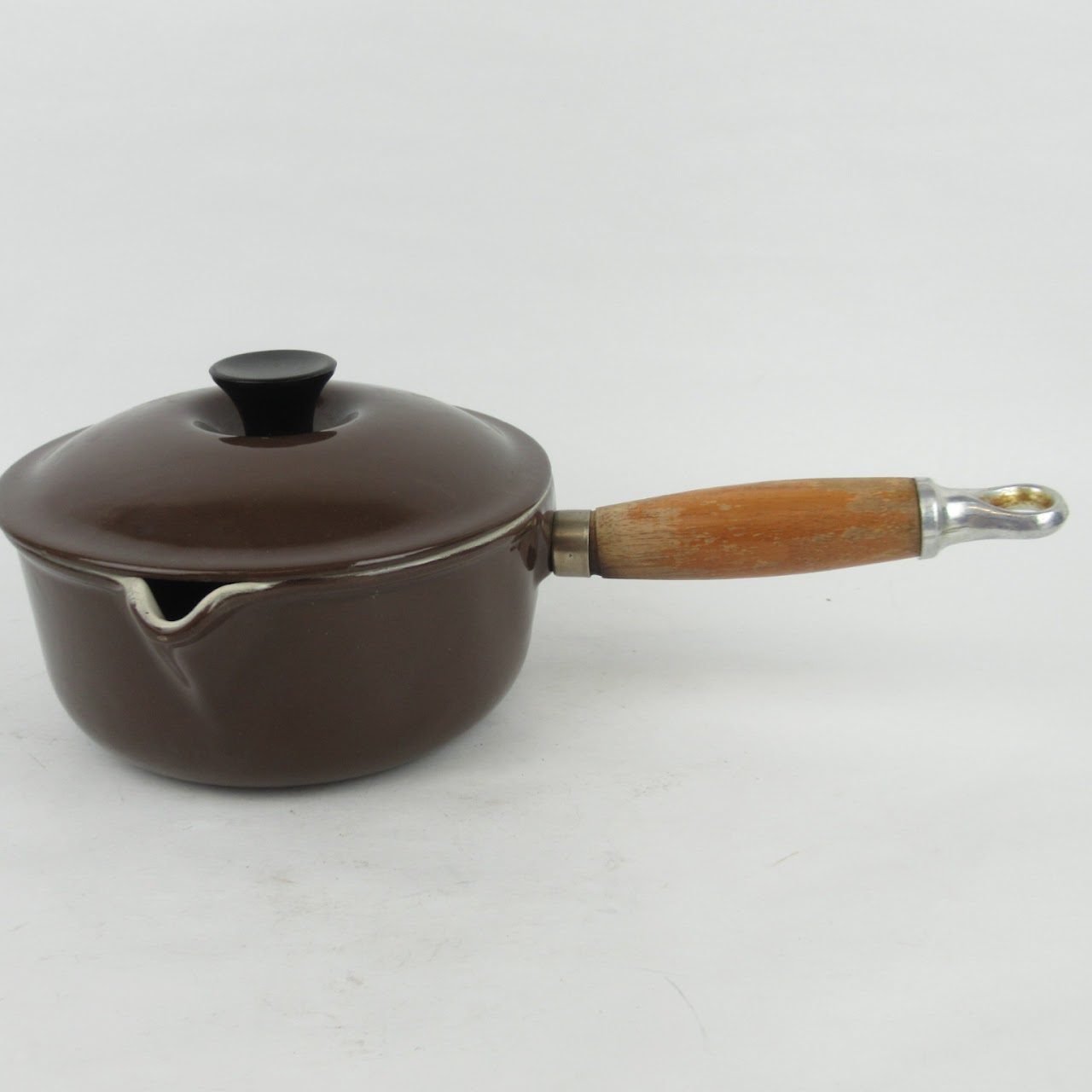 Le Creuset Vintage Wood Handled Saucepan Pair