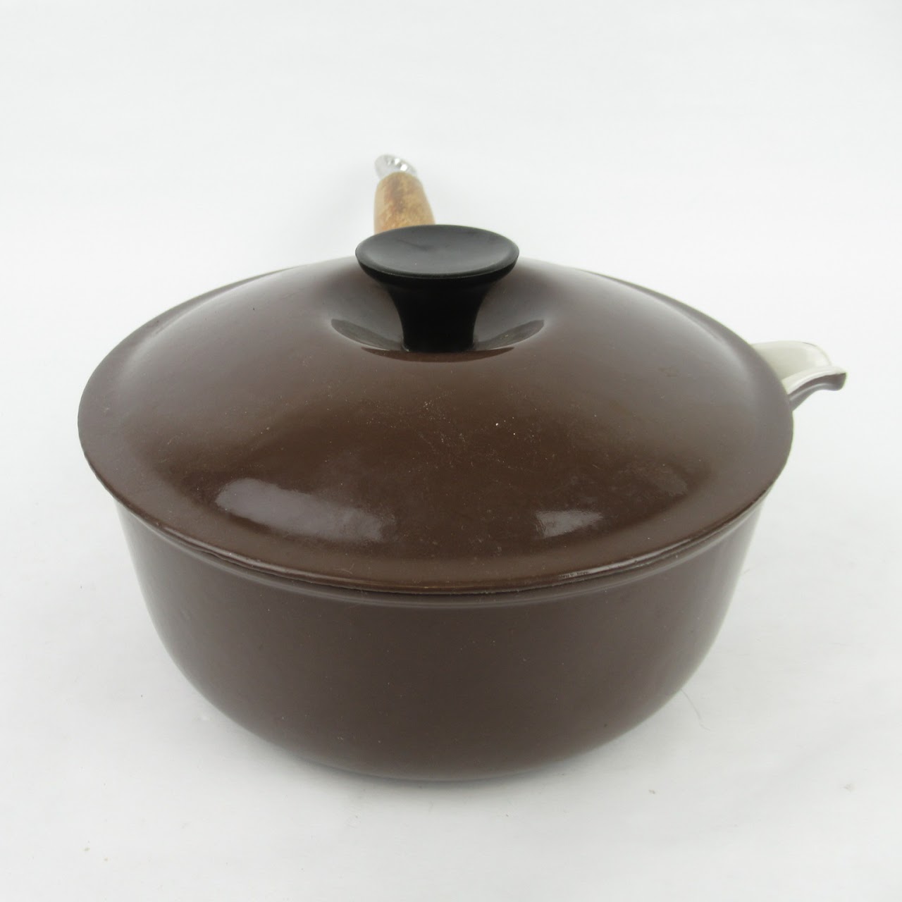 Le Creuset Vintage Wood Handled Saucepan Pair