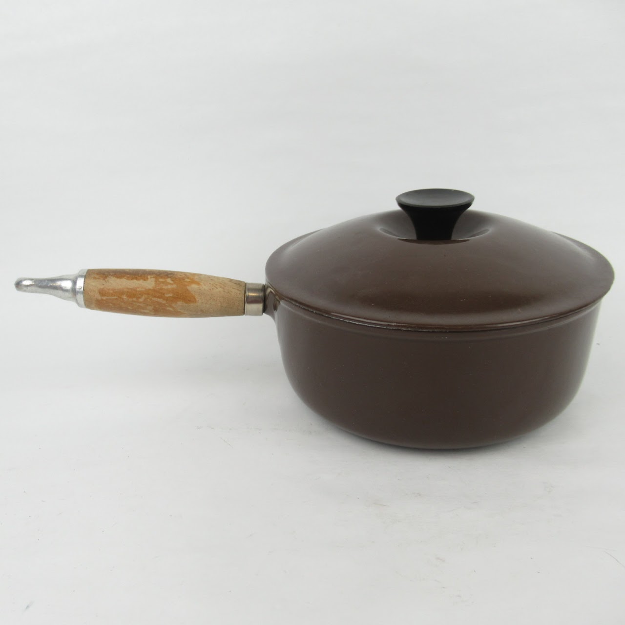 Le Creuset Vintage Wood Handled Saucepan Pair