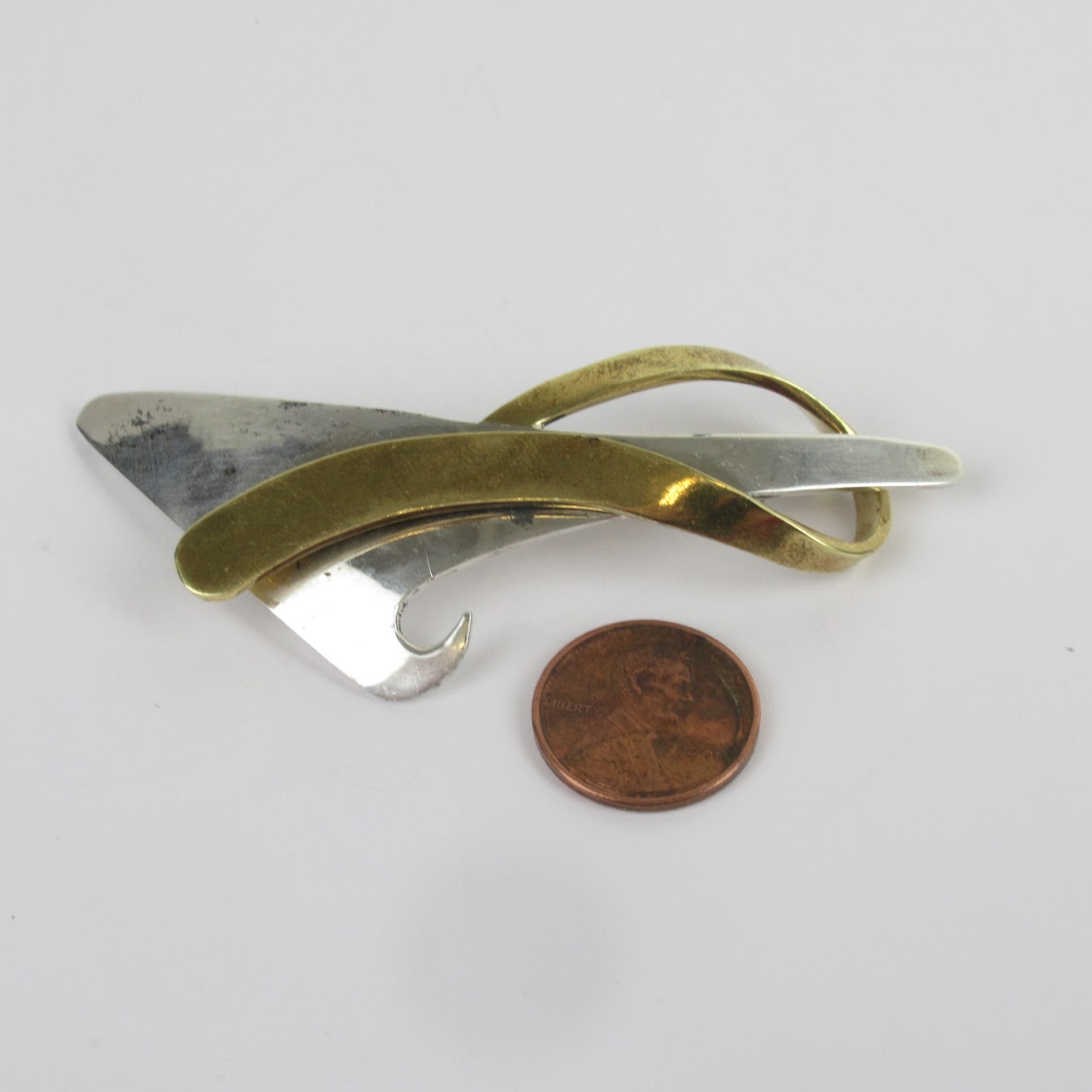 Sterling Silver Abstract Brooch