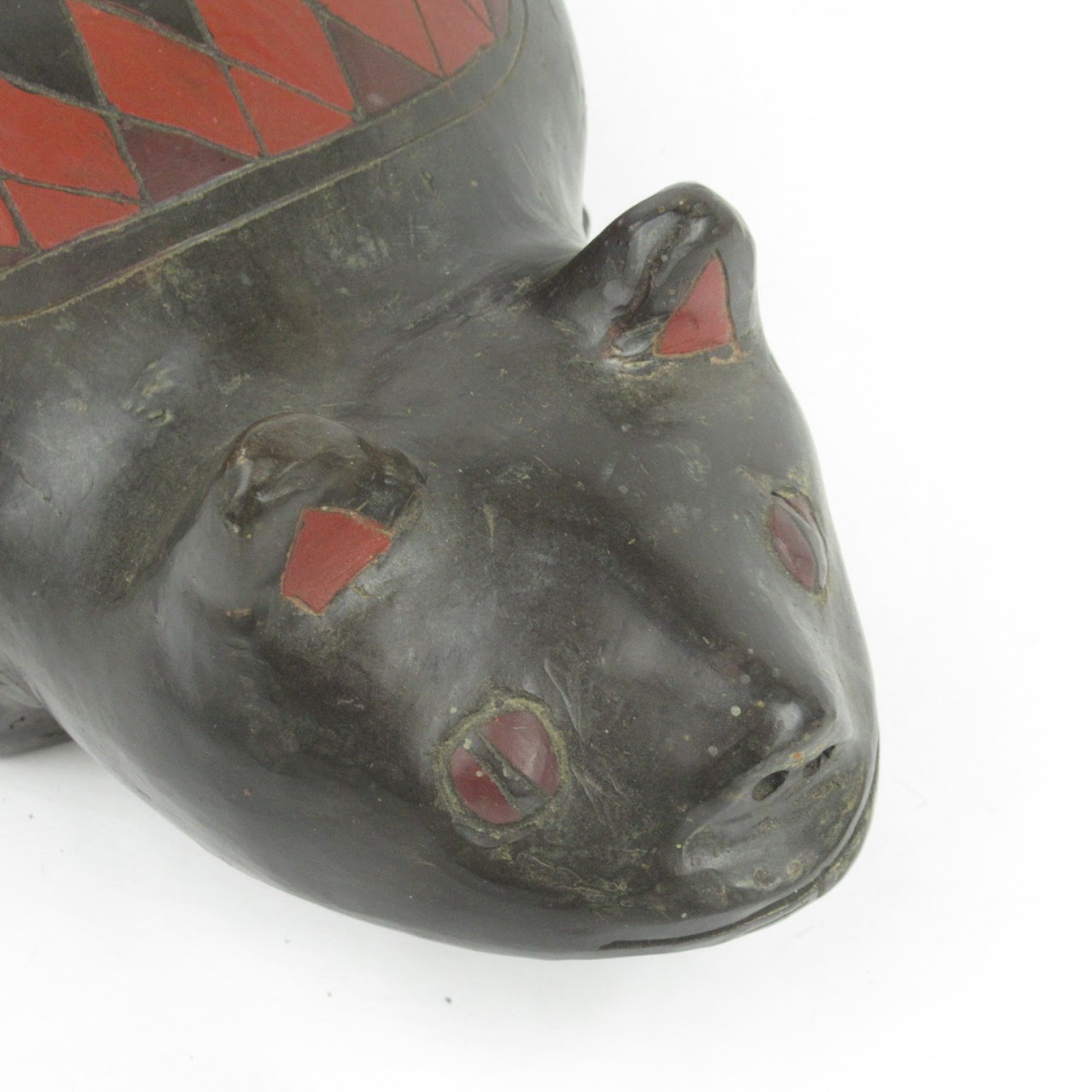 Oaxacan-Style Black Clay Ceramic Cat Sculpture