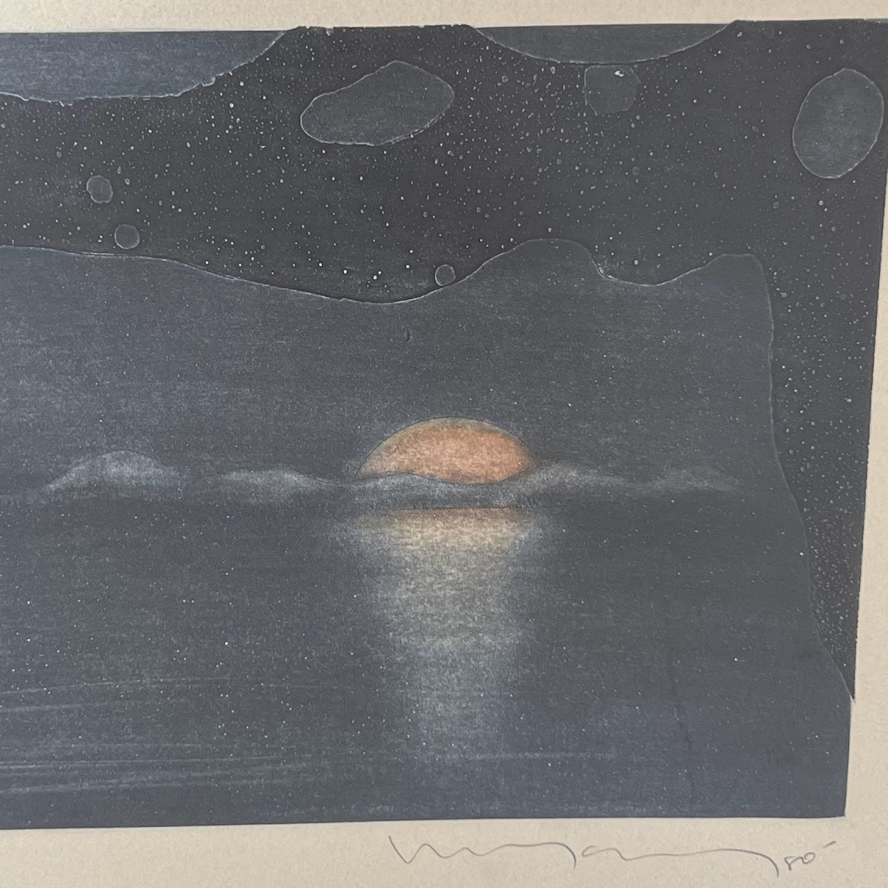 Eng Tay Signed Aquatint Etching