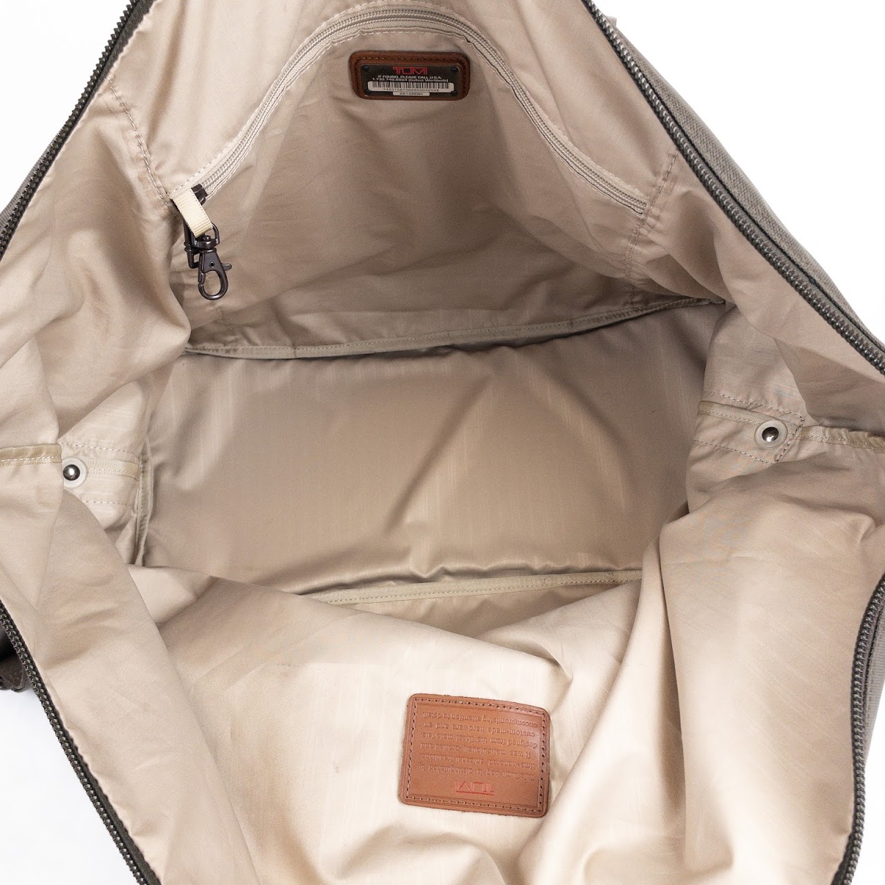 Tumi Brown Nylon Duffle Bag