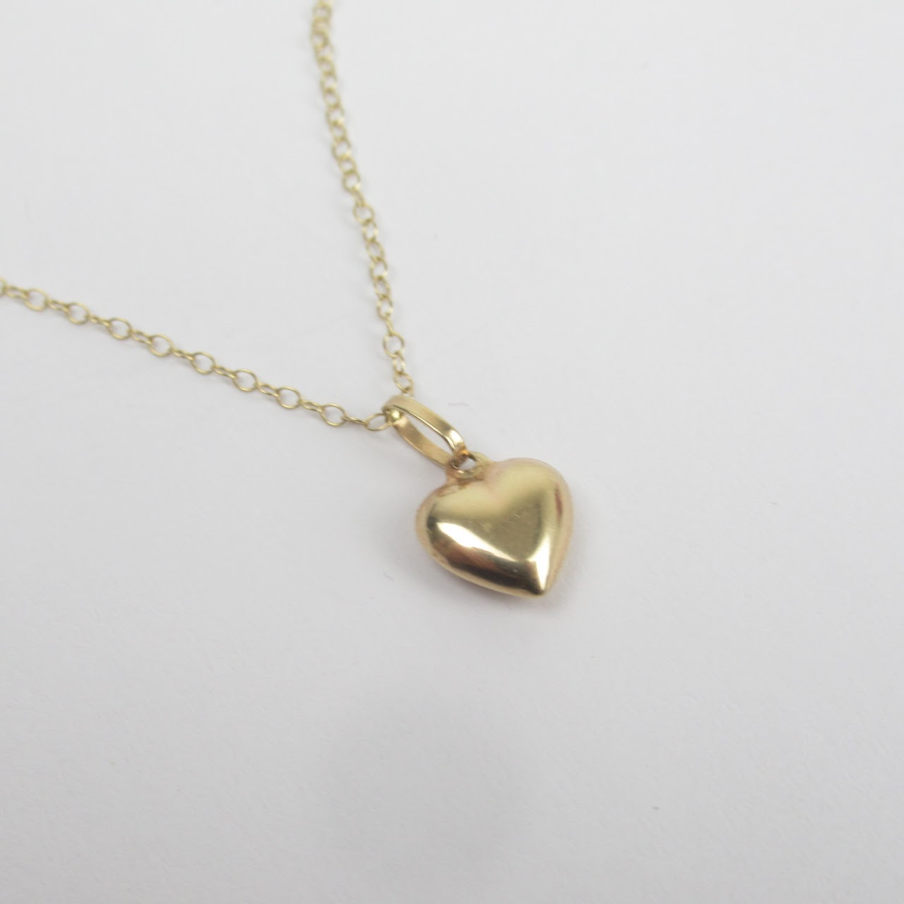 14K Gold Heart Pendant Necklace