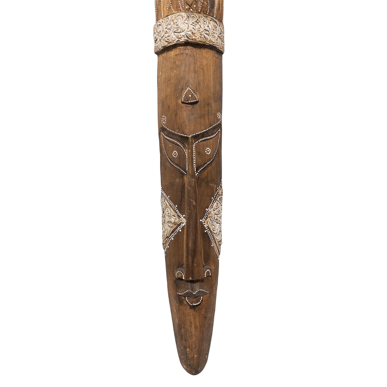 Carved Wood Tribal Mask Wall Hanging