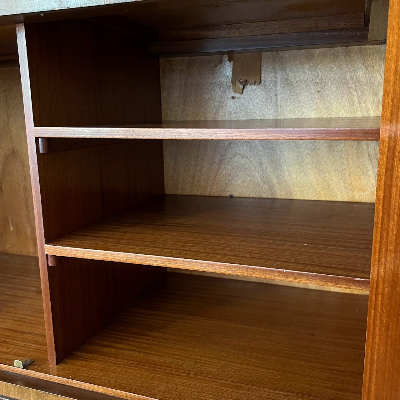 Burl Walnut Bar Cabinet