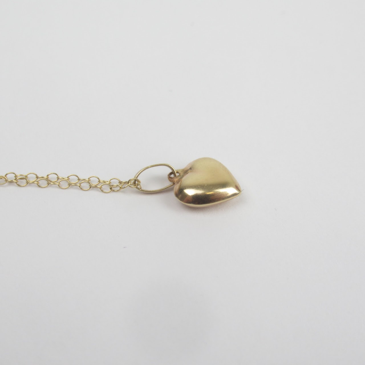 14K Gold Heart Pendant Necklace