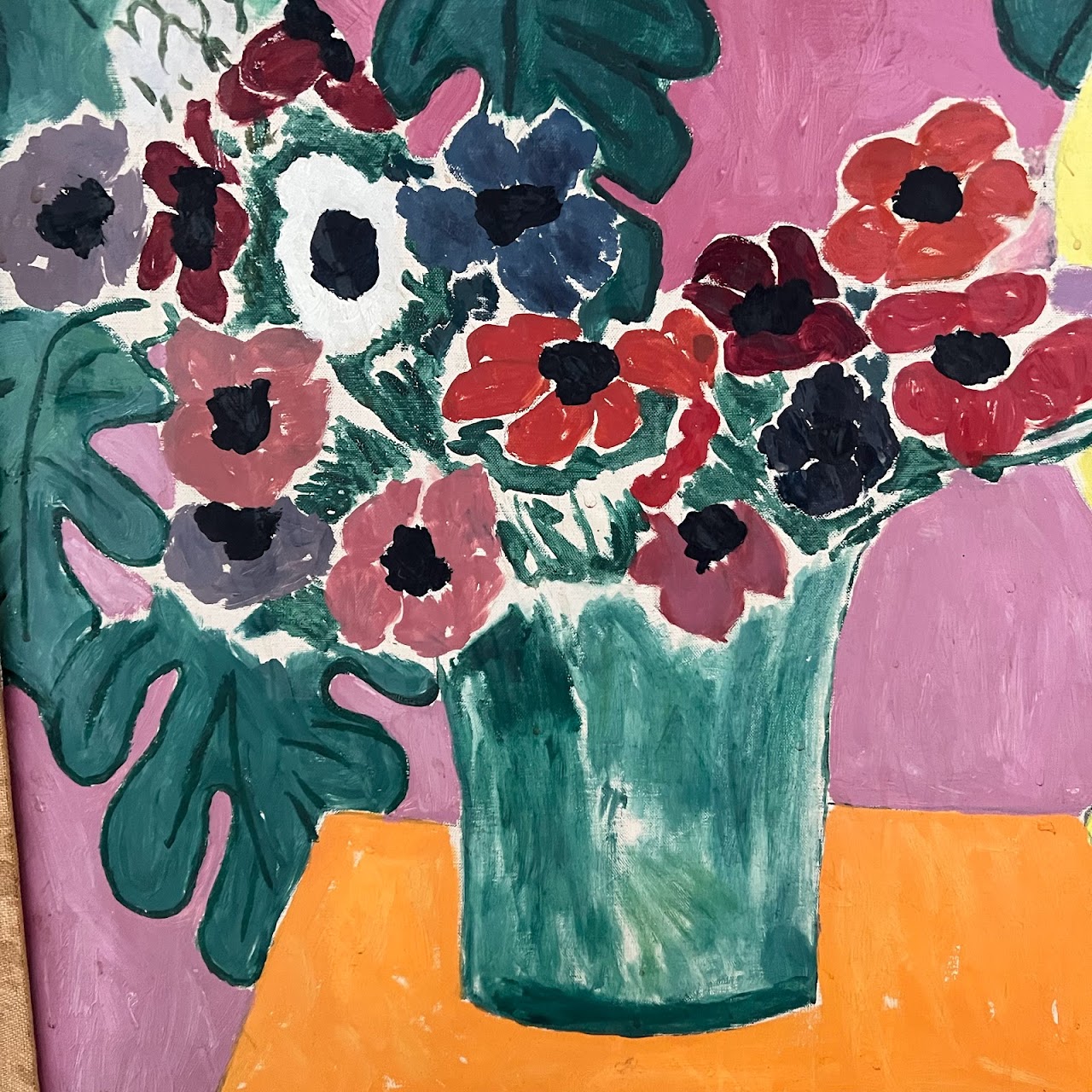 'Pineapple and Anemones' Oil Painting after Matisse