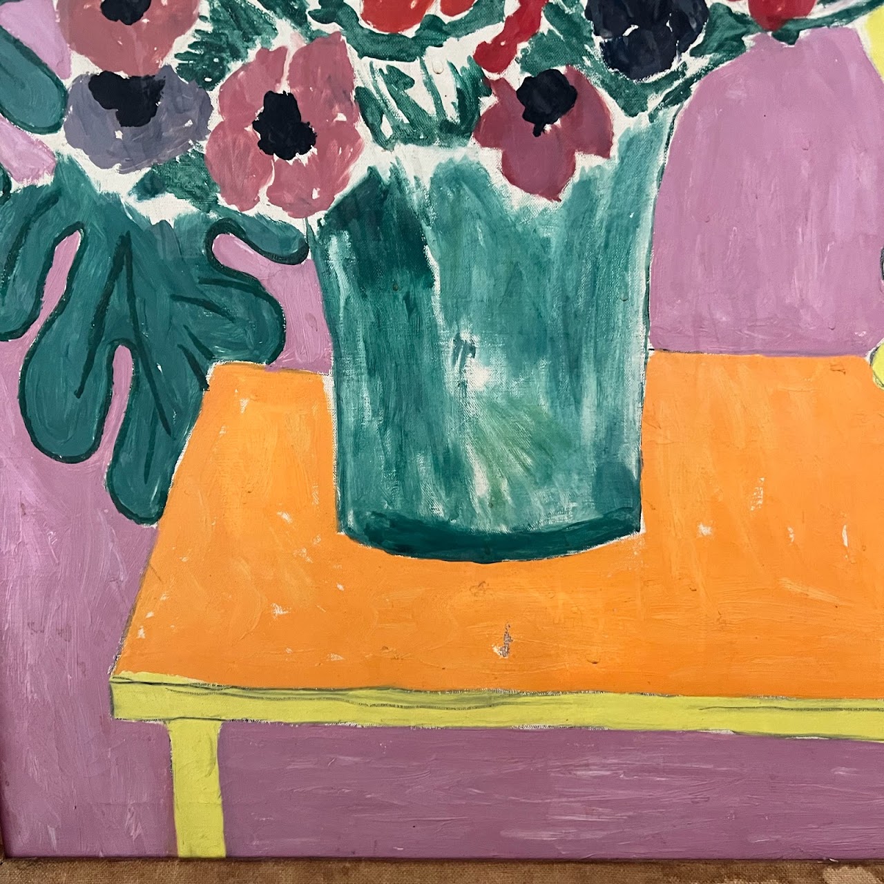 'Pineapple and Anemones' Oil Painting after Matisse