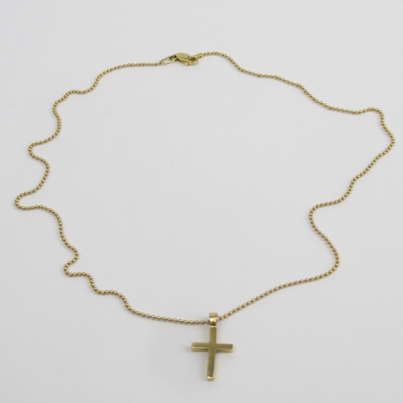 14K Gold Cross Pendant Necklace