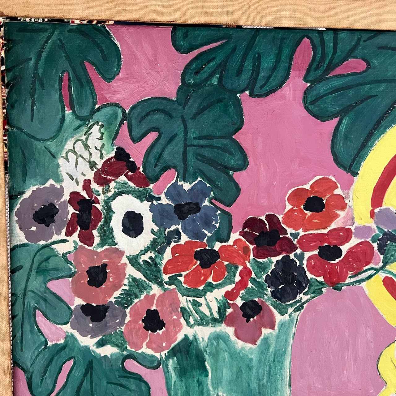 'Pineapple and Anemones' Oil Painting after Matisse