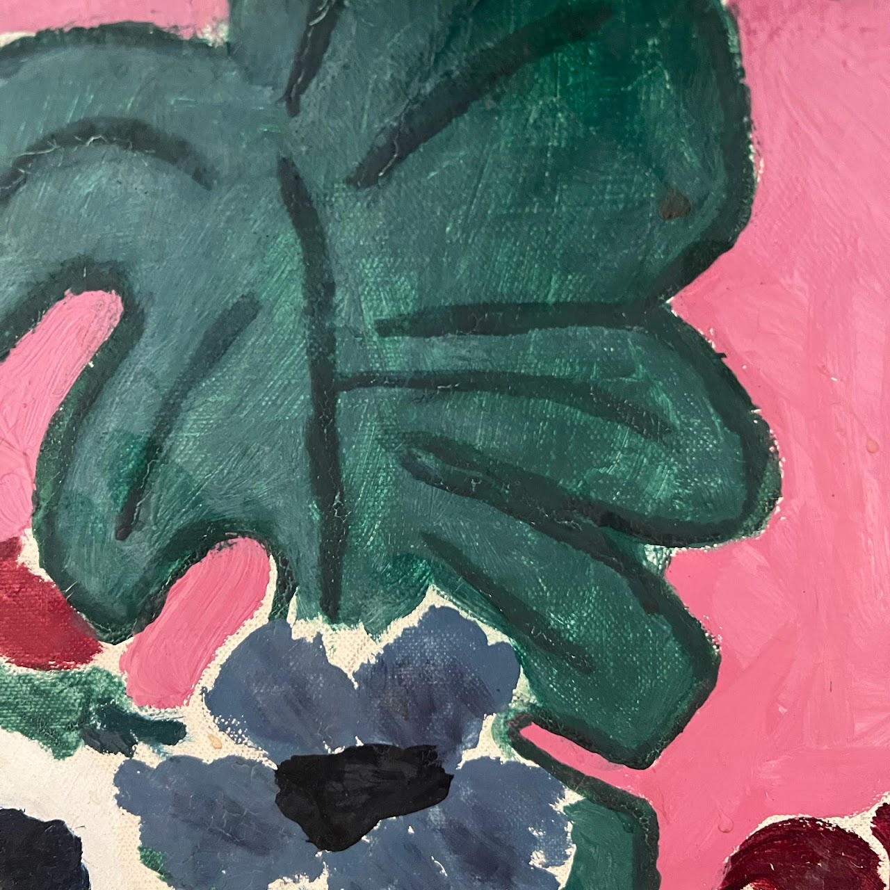 'Pineapple and Anemones' Oil Painting after Matisse