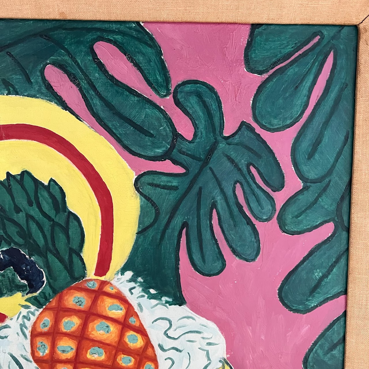 'Pineapple and Anemones' Oil Painting after Matisse