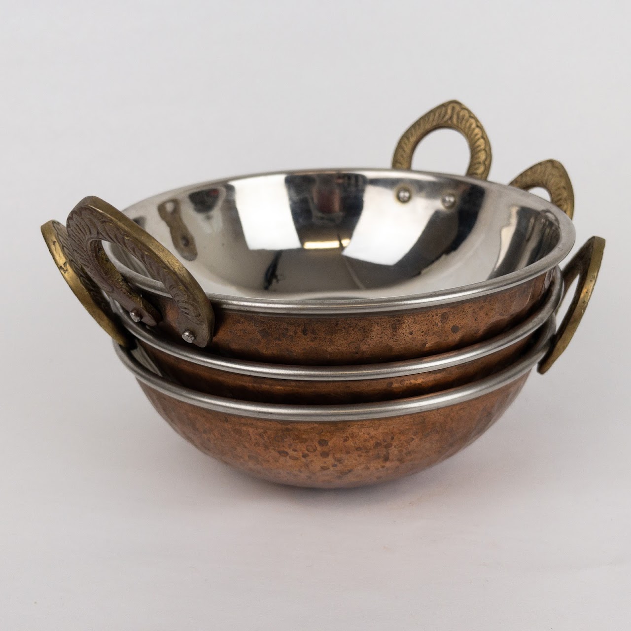 Copper Medium Bowl Trio