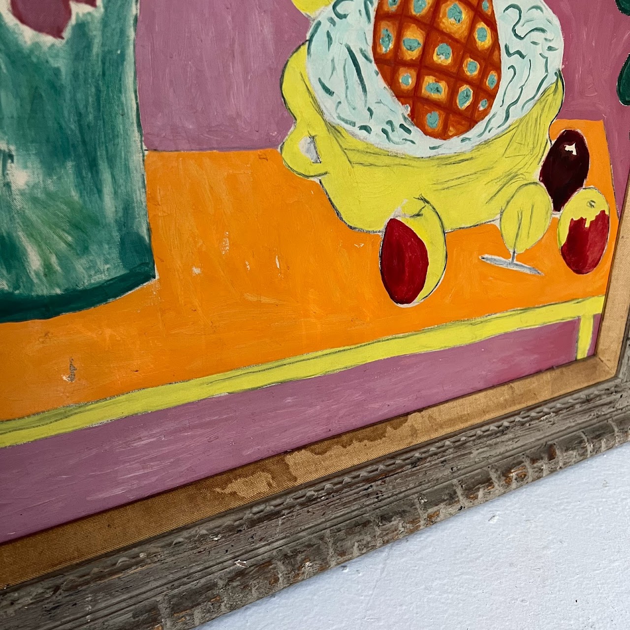 'Pineapple and Anemones' Oil Painting after Matisse