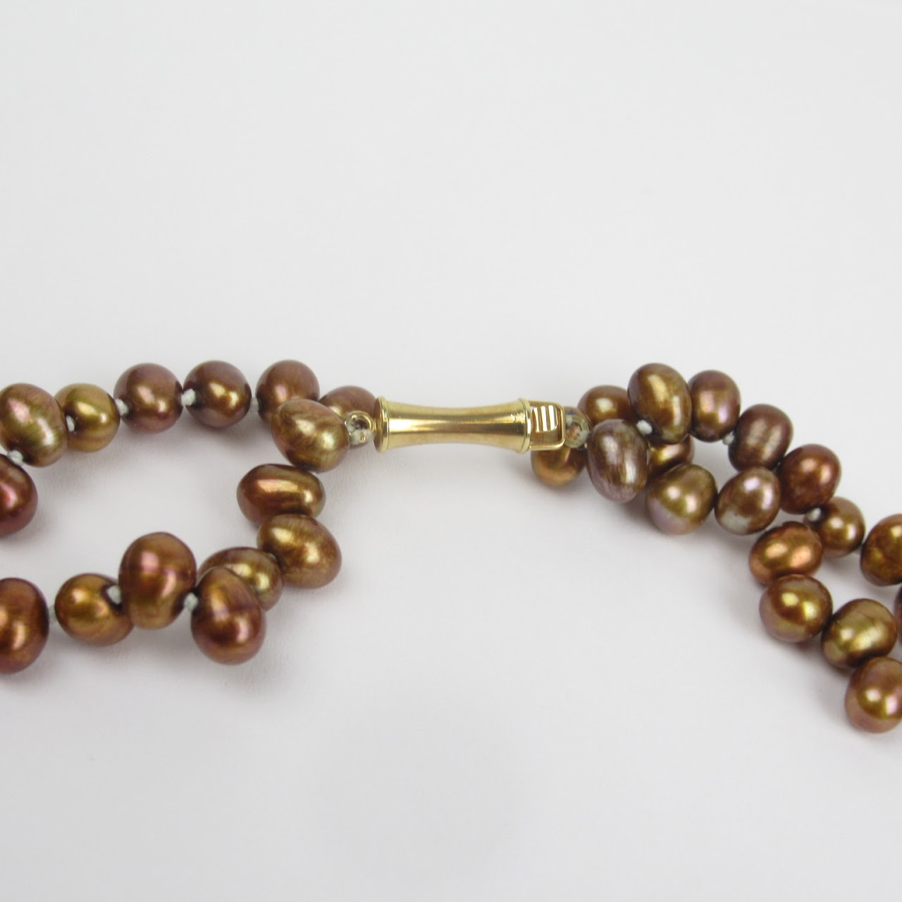 Copper Pearl & 14K Gold Necklace