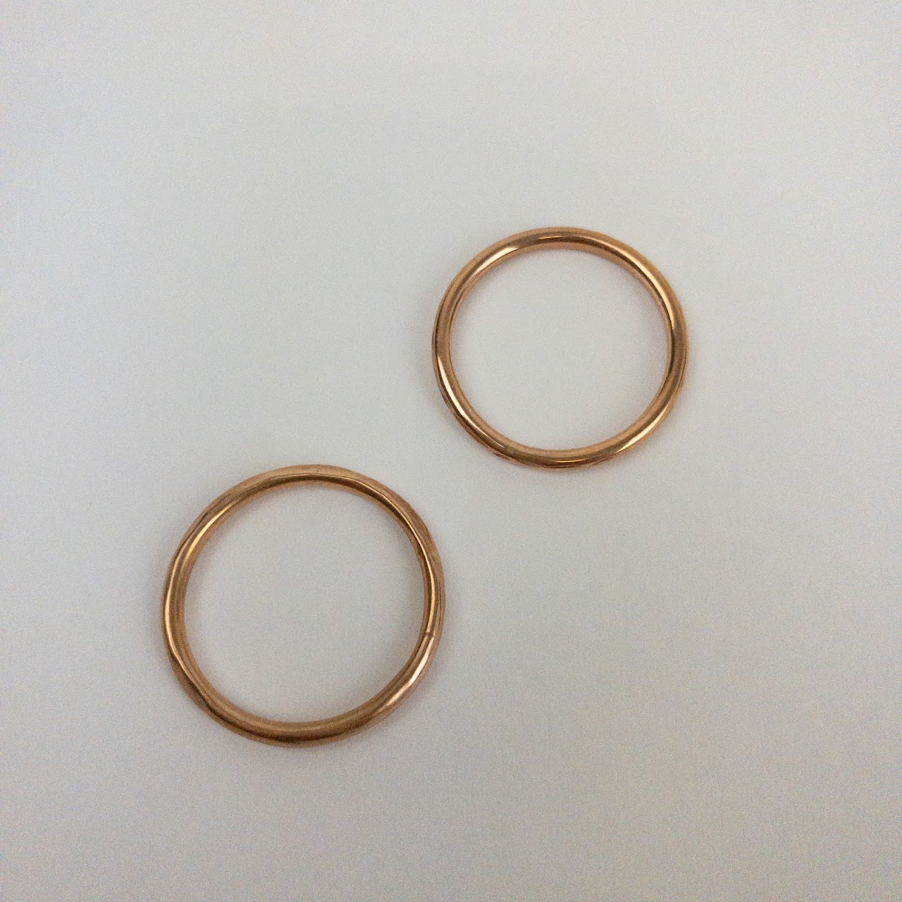 14K Rose Gold Stacking Bands Pair