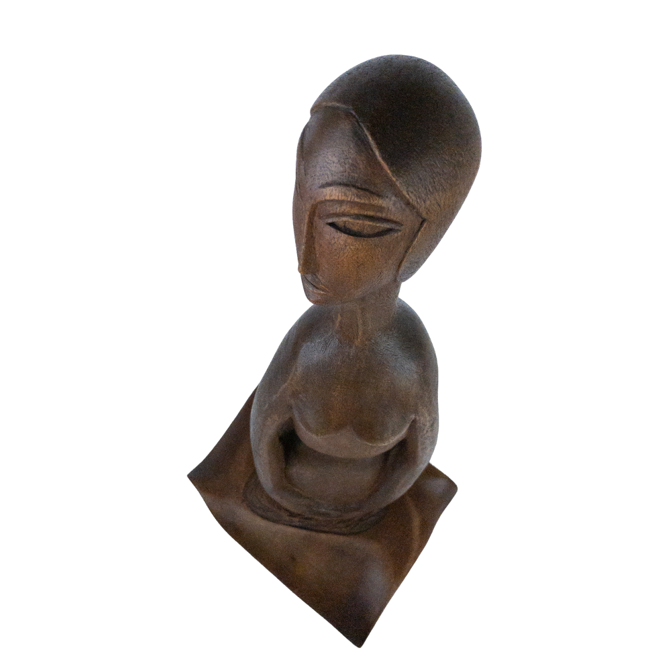 Carved Wood Female Sculpture