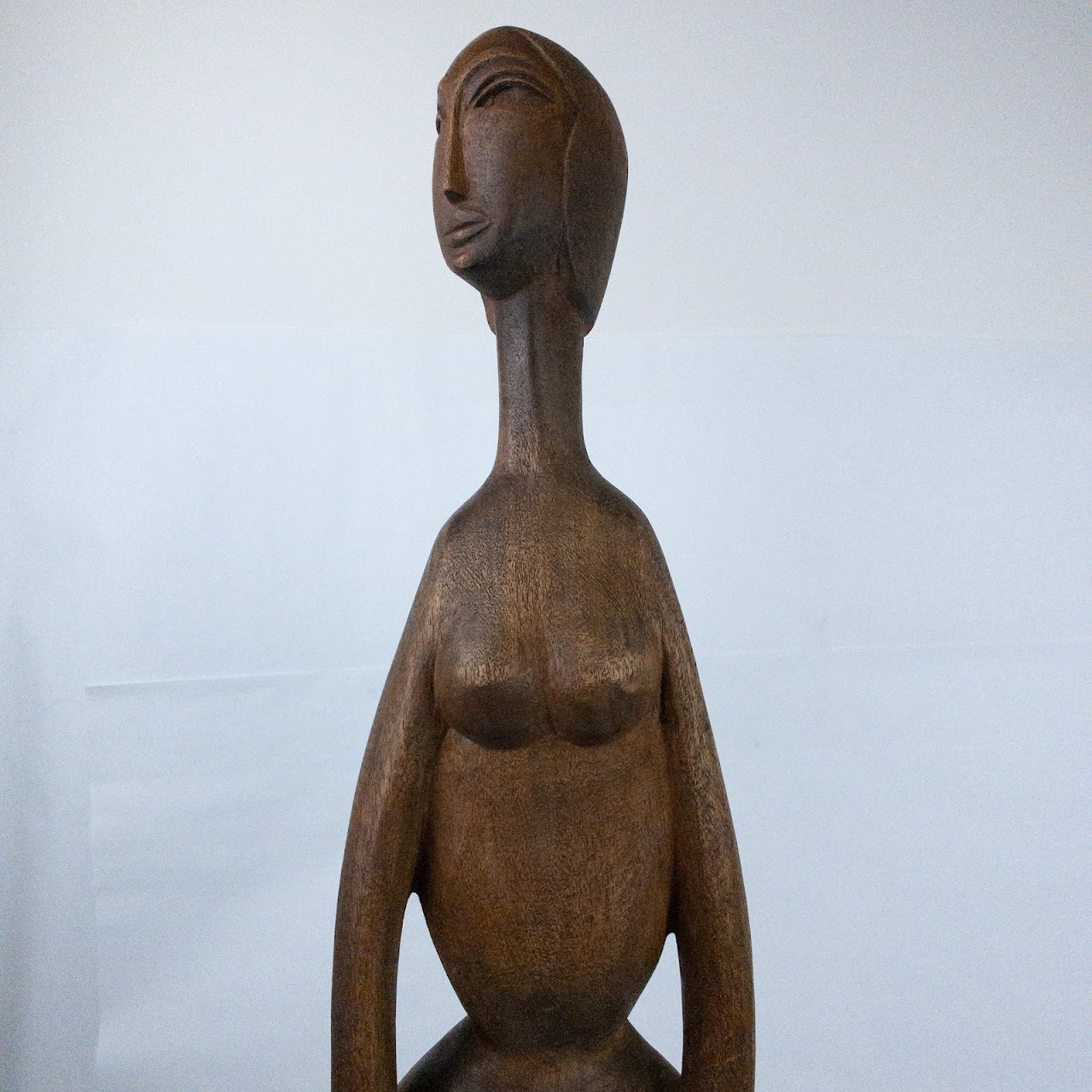 Carved Wood Female Sculpture