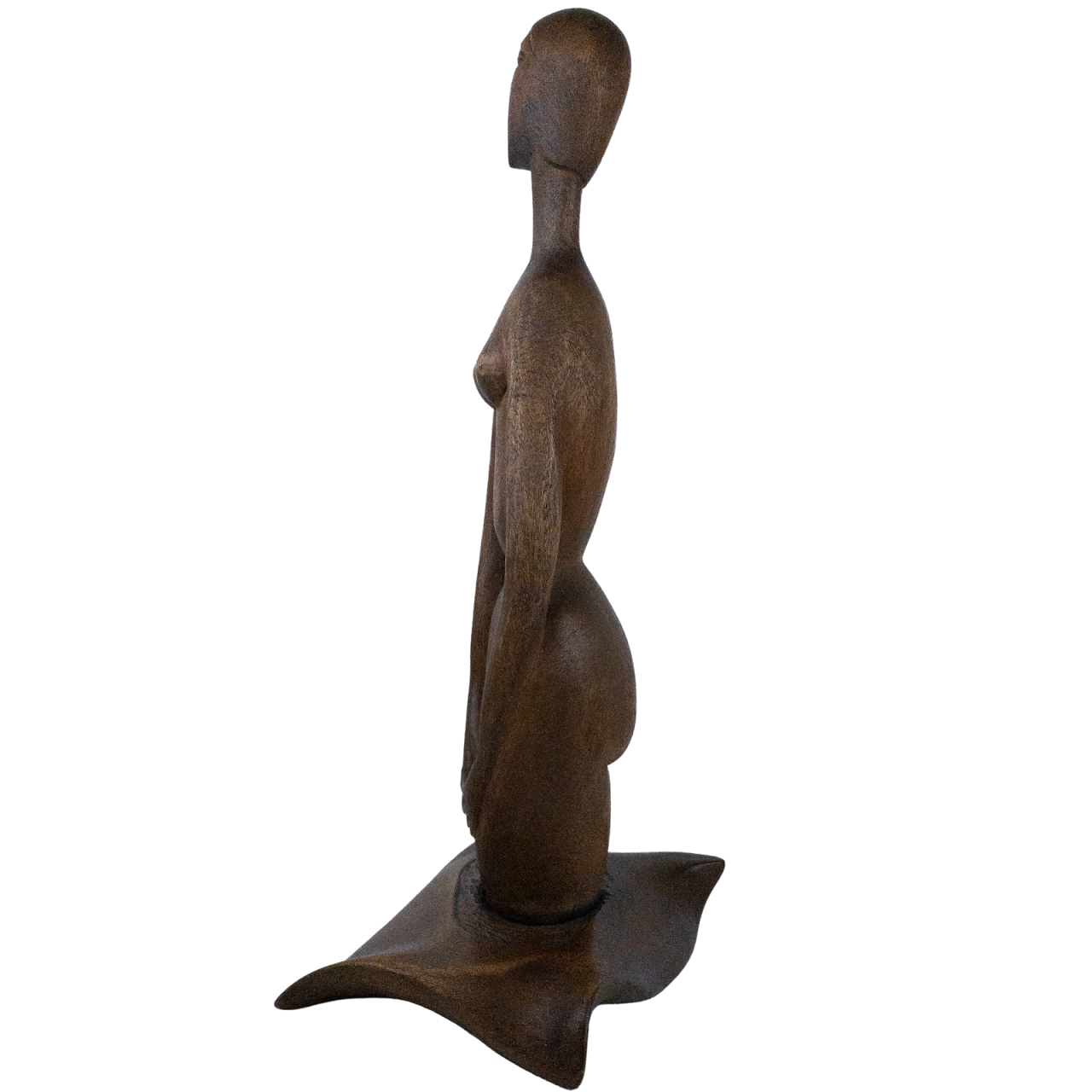 Carved Wood Female Sculpture