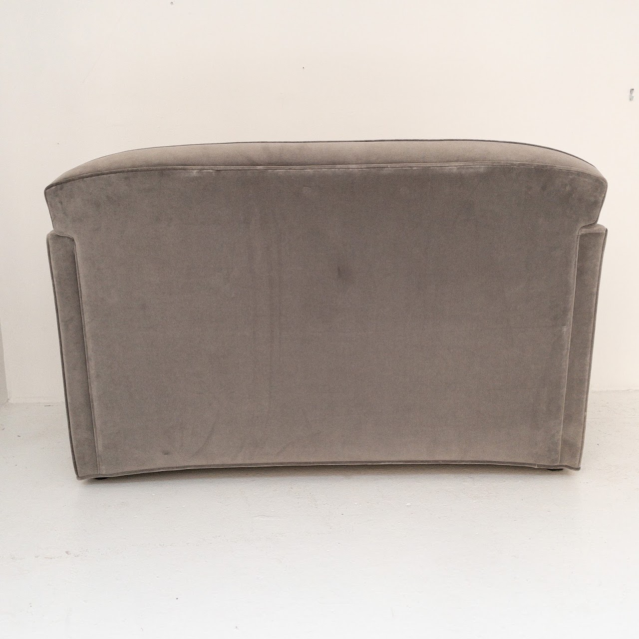 Grey Velvet Love Seat