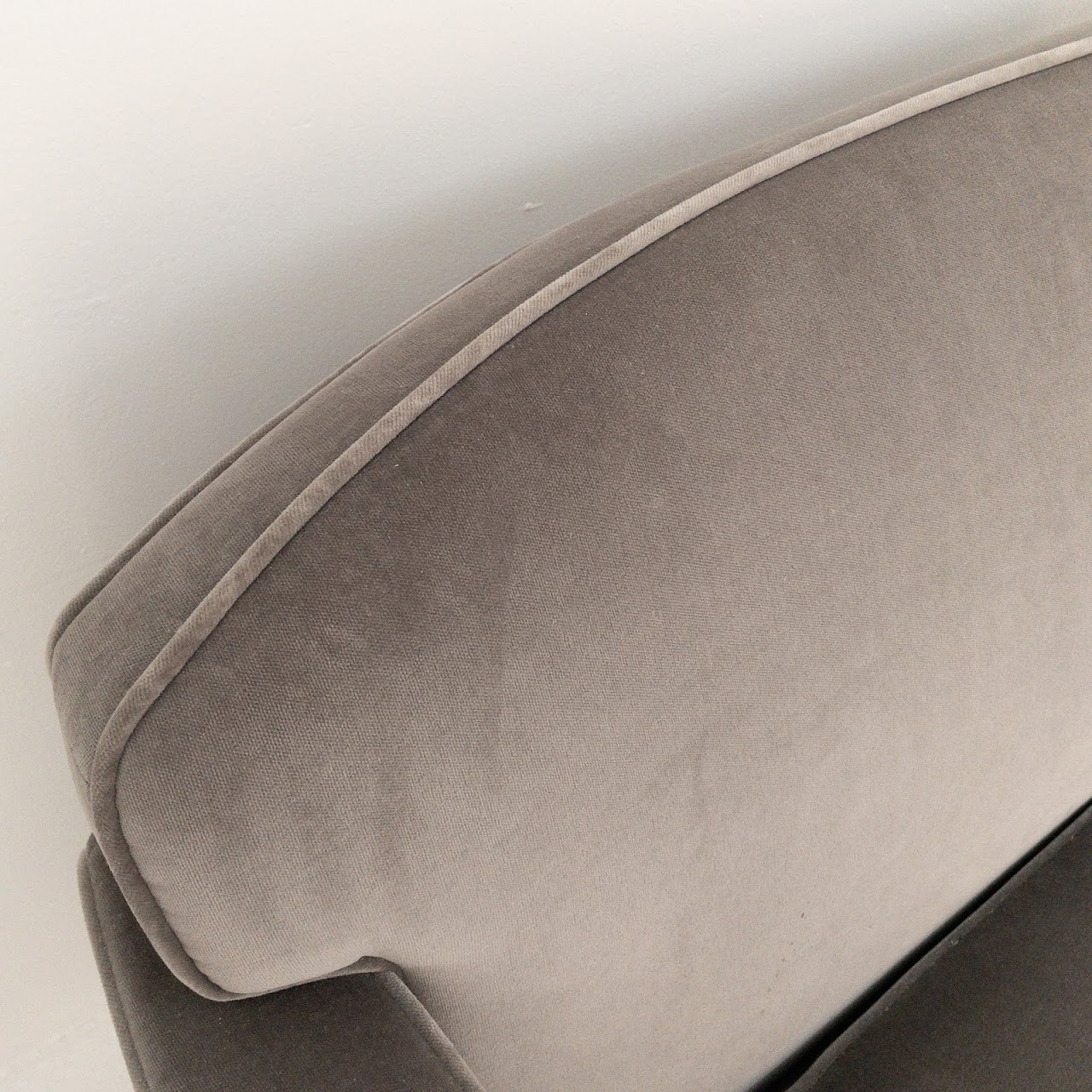 Grey Velvet Love Seat