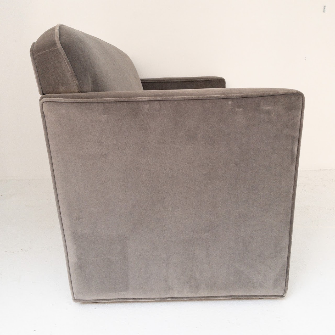 Grey Velvet Love Seat