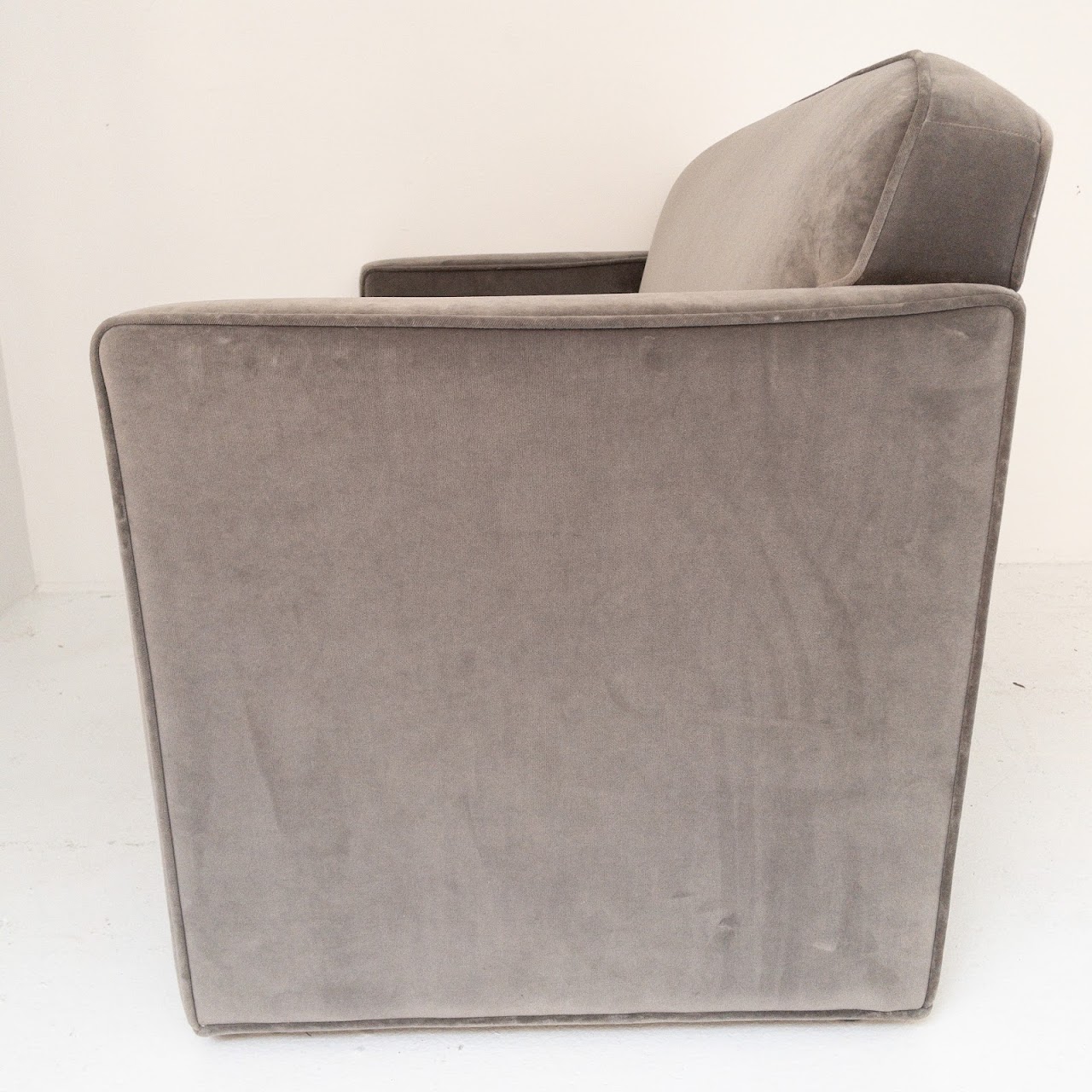 Grey Velvet Love Seat