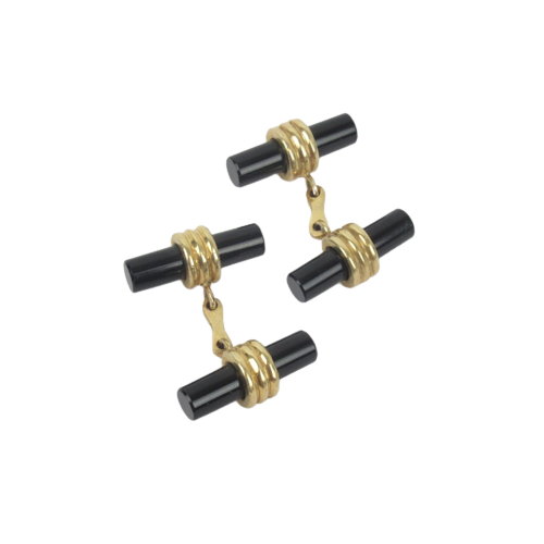 14K Gold Deco Cufflinks