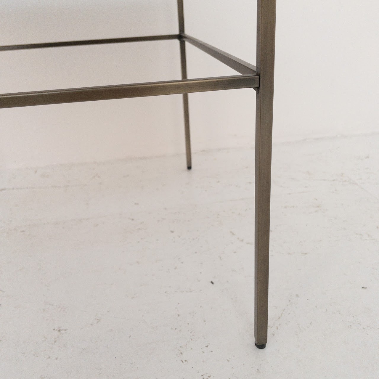 Metal, Mirror & Glass Tiered Side Table