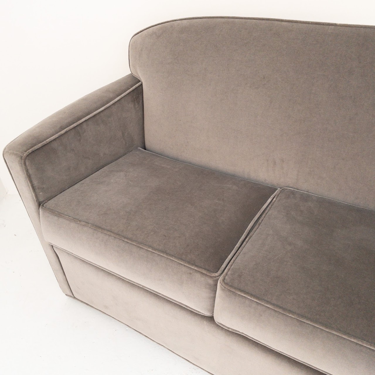 Grey Velvet Love Seat