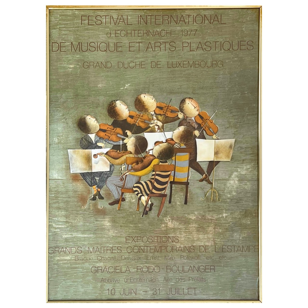 Graciela Rodo-Boulanger 1977 Festival International Lithograph Poster