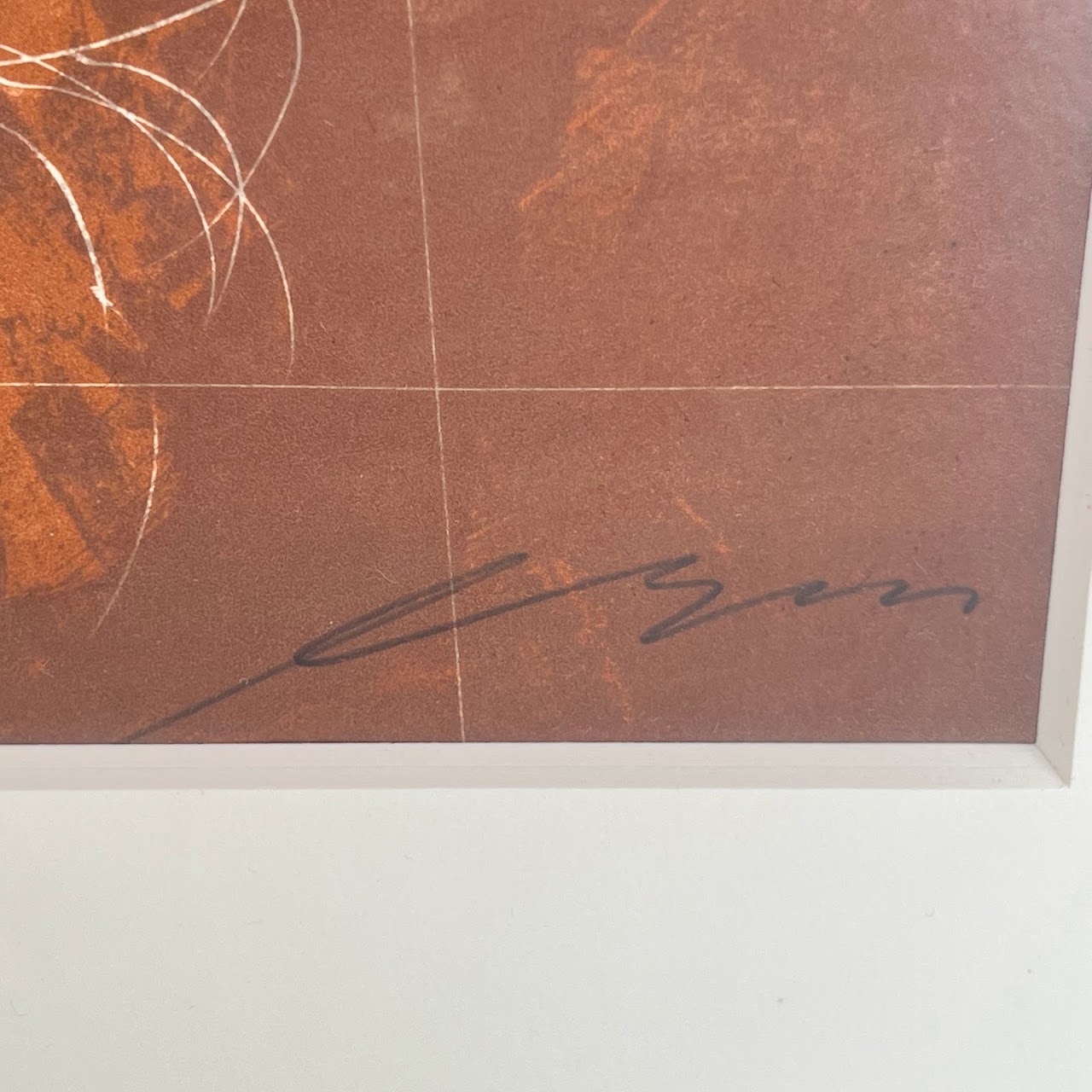 Mid-Century Modernist Signed Horse Lithograph