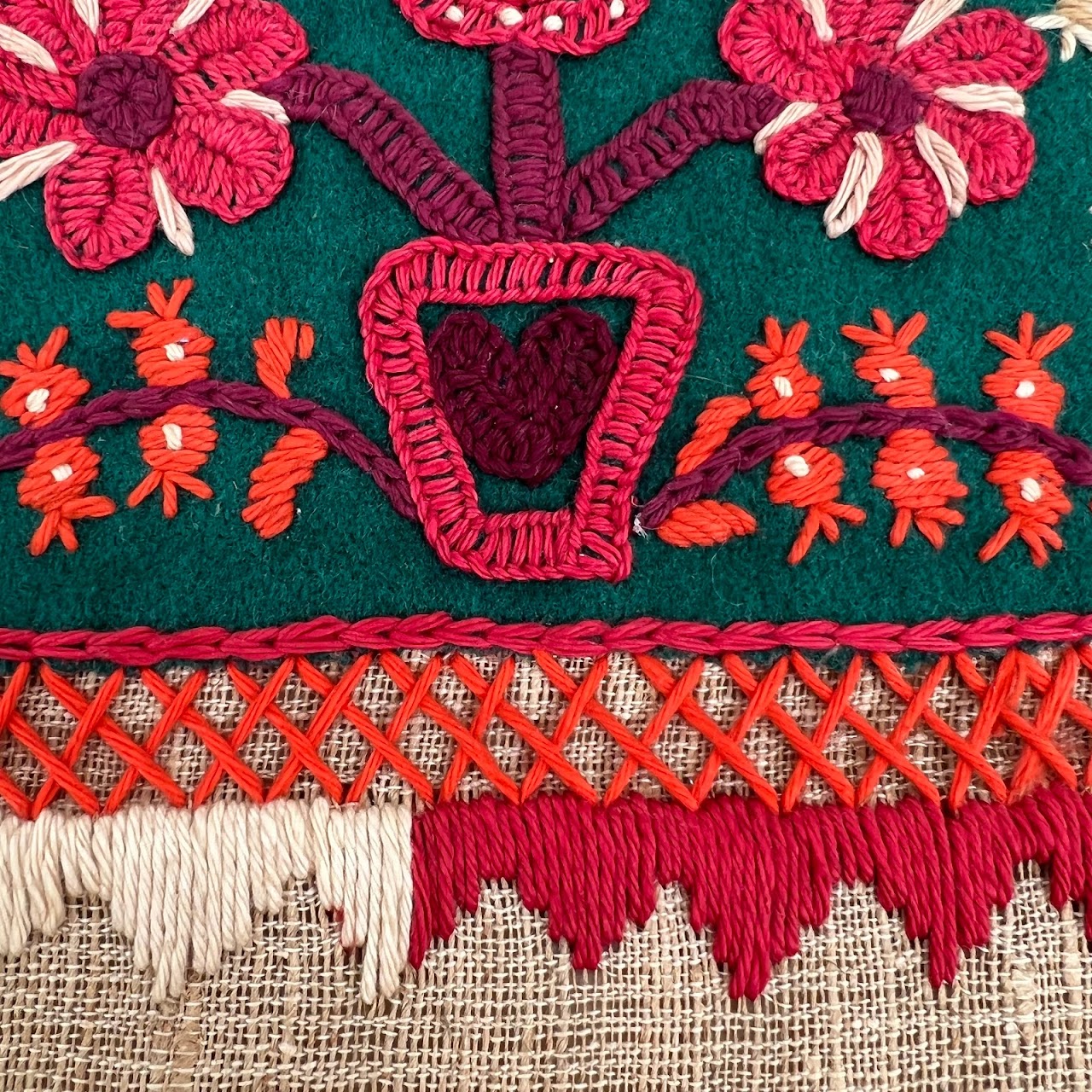 Embroidered Folk Art Textile