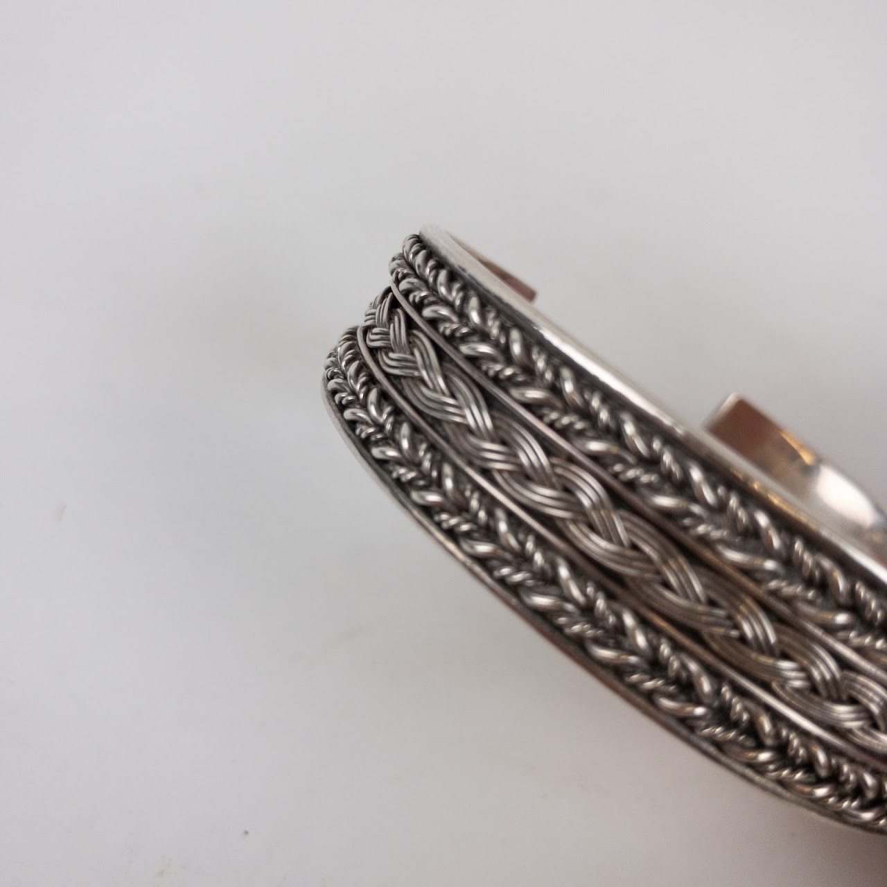 Sterling Silver Braided Cuff Bracelet