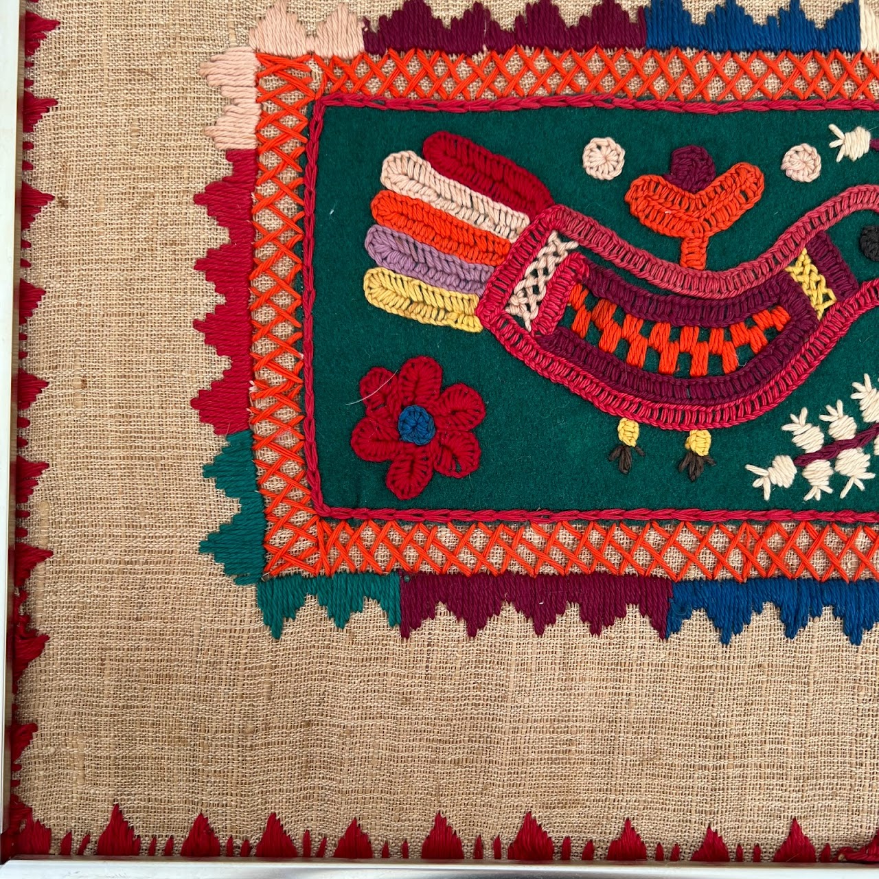 Embroidered Folk Art Textile