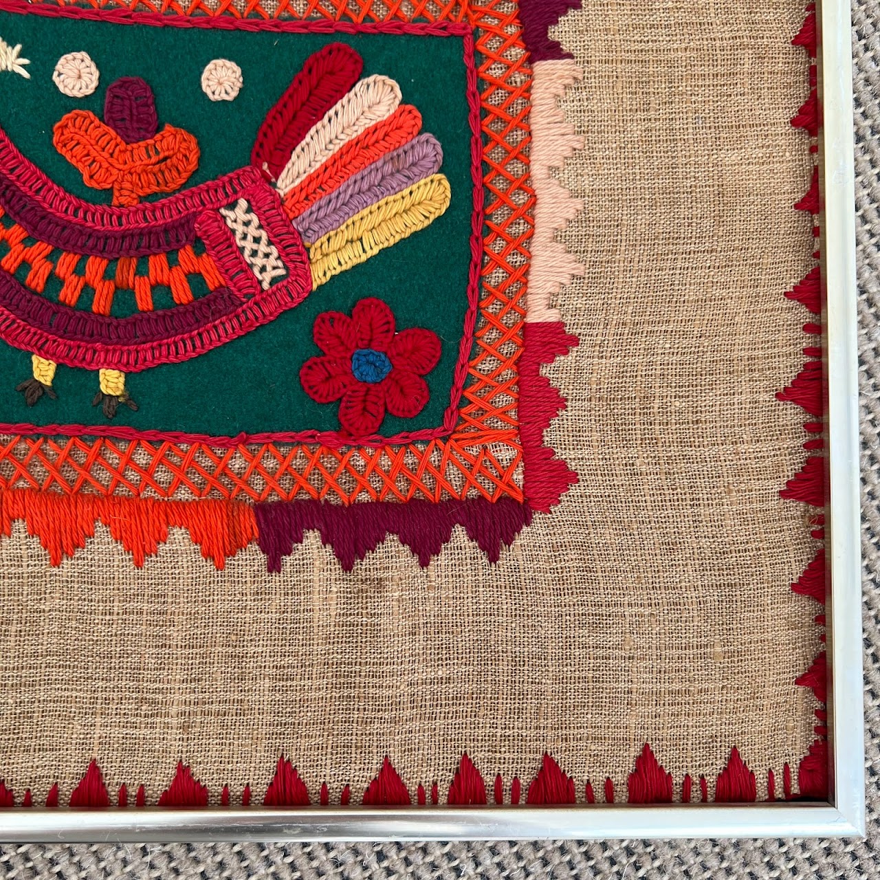 Embroidered Folk Art Textile