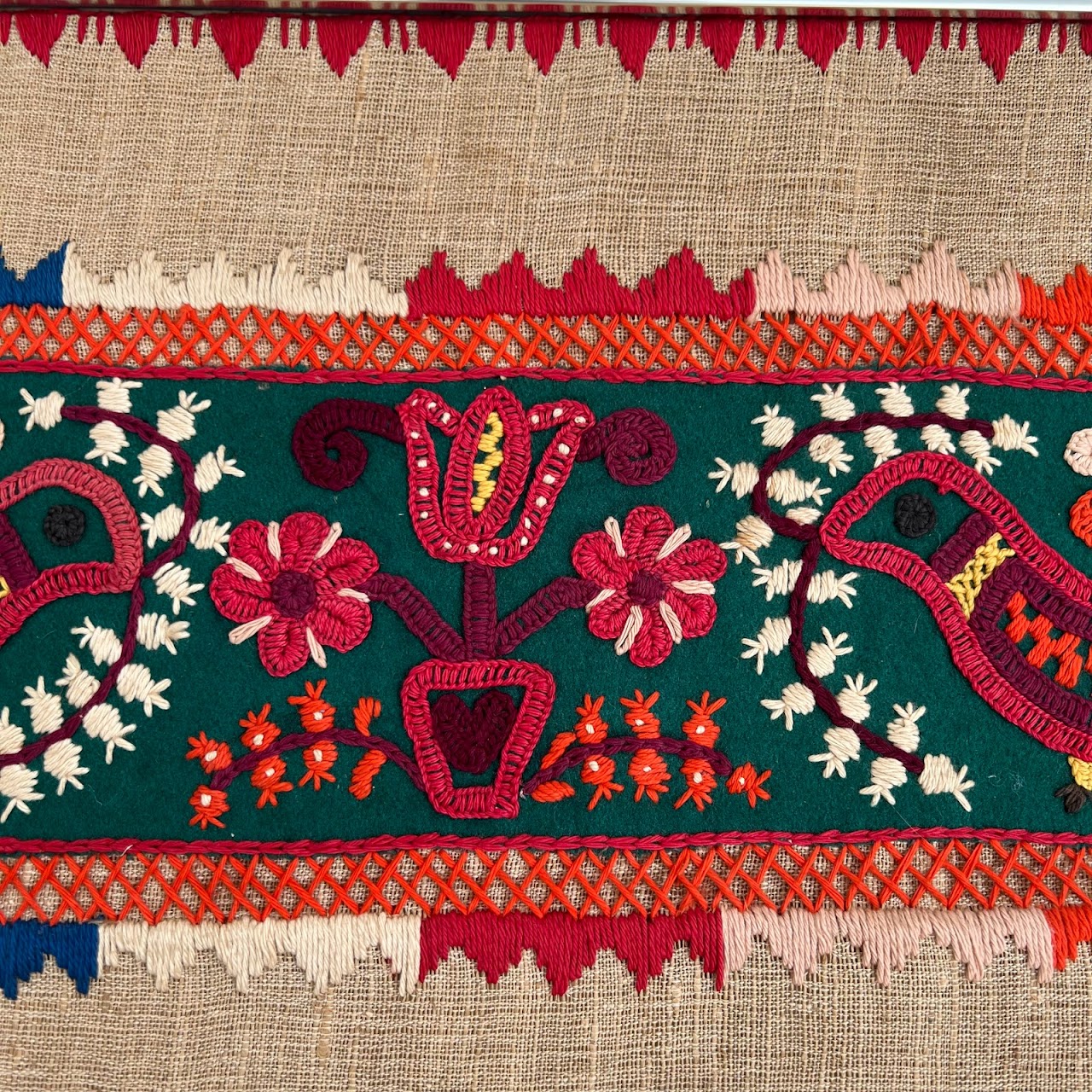 Embroidered Folk Art Textile