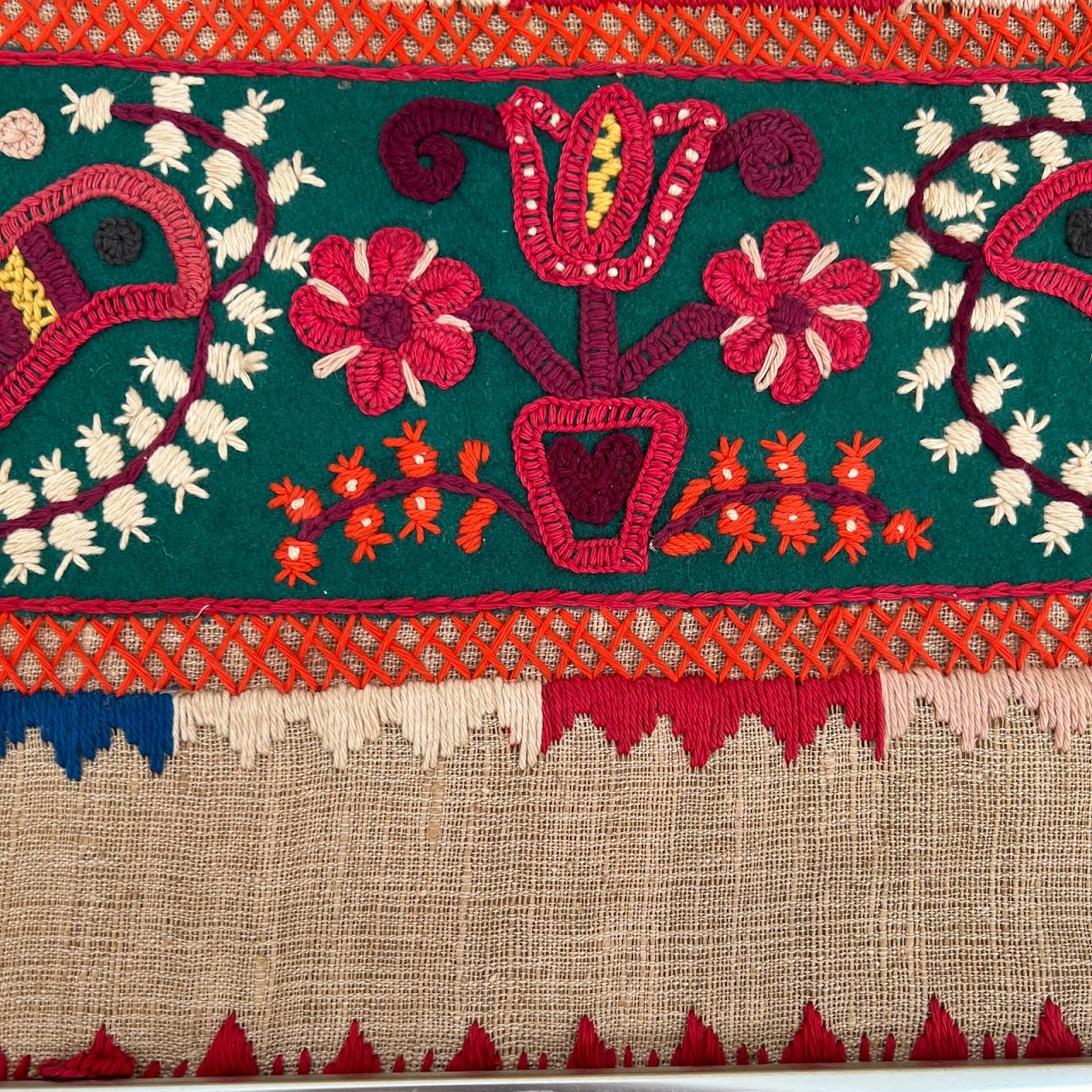 Embroidered Folk Art Textile