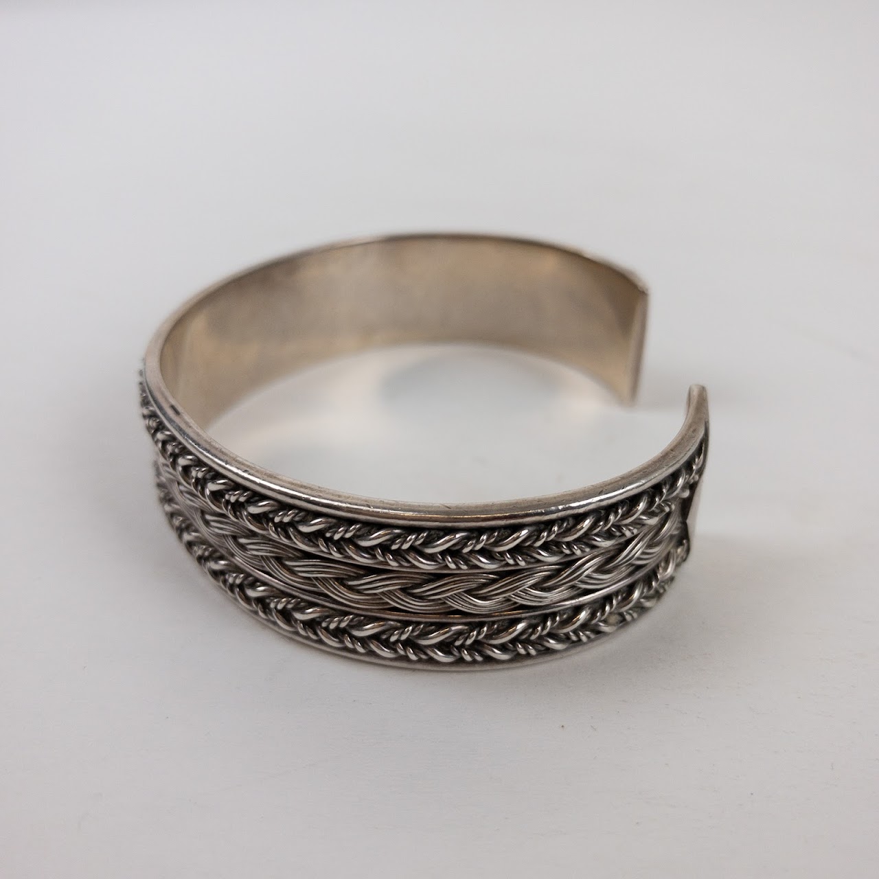 Sterling Silver Braided Cuff Bracelet