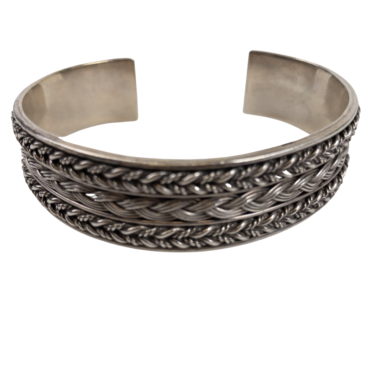 Sterling Silver Braided Cuff Bracelet