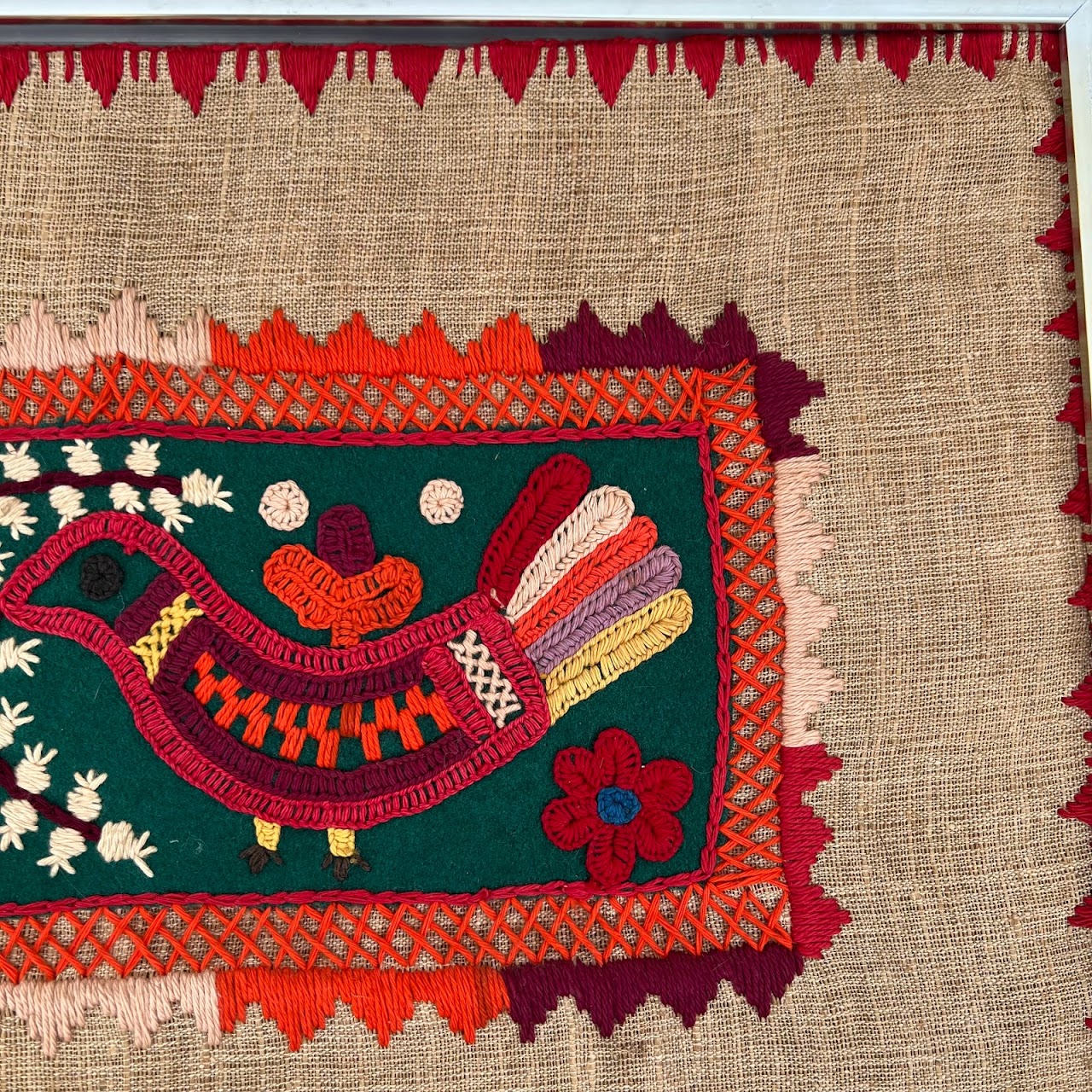 Embroidered Folk Art Textile