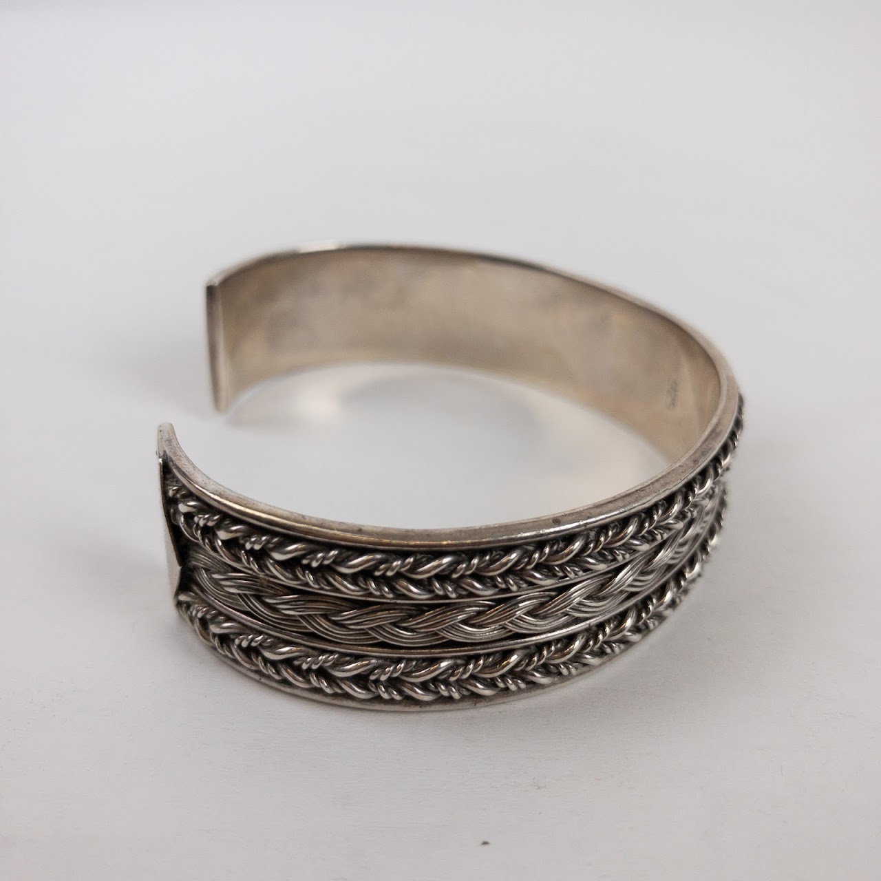 Sterling Silver Braided Cuff Bracelet