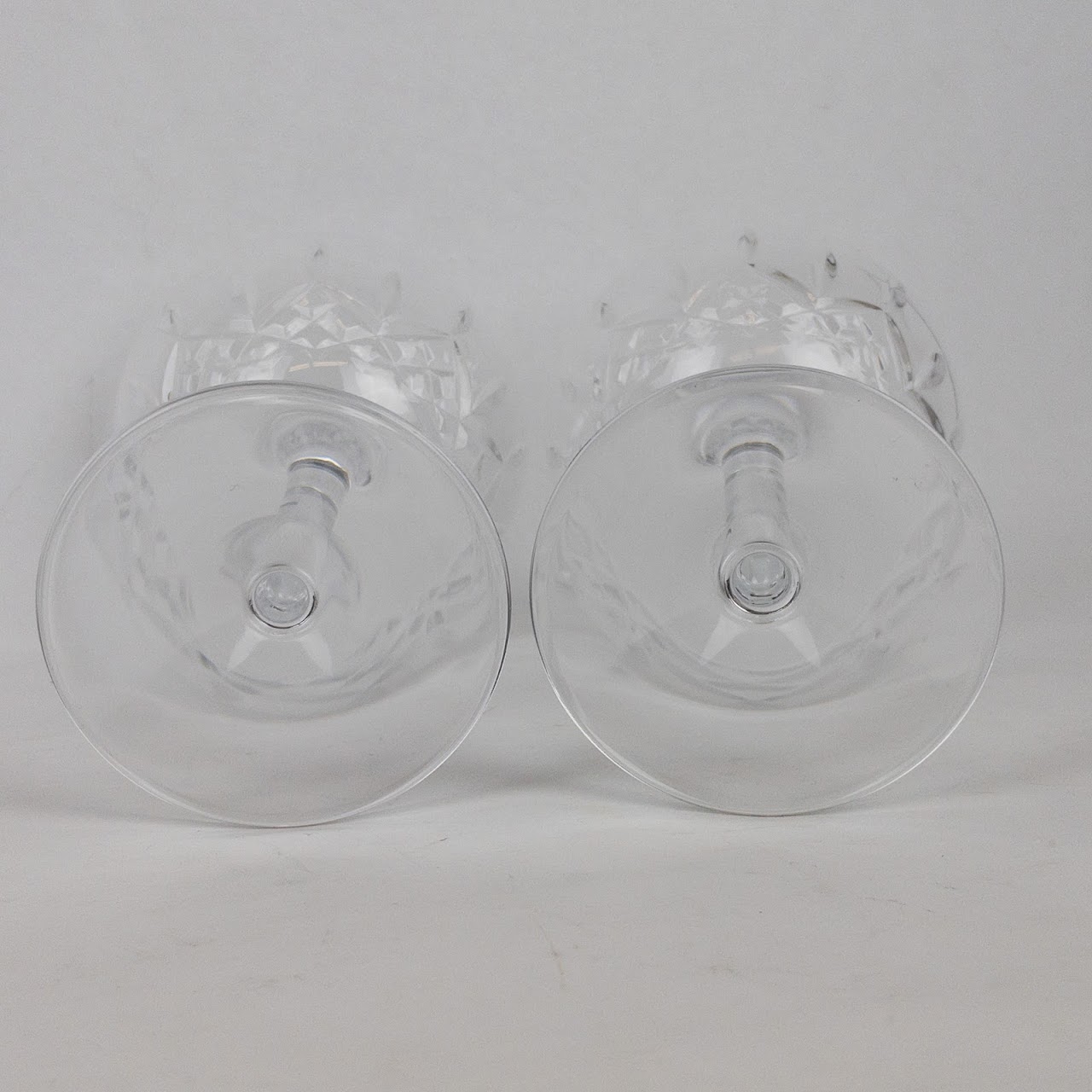 Waterford Crystal Lismore Champagne Coupe Saucer Glass Pair