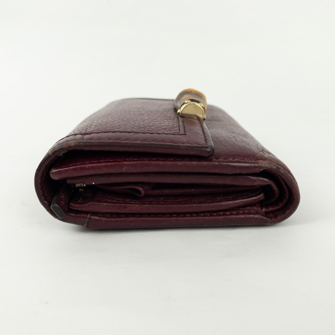 Gucci Burgundy Bamboo Wallet