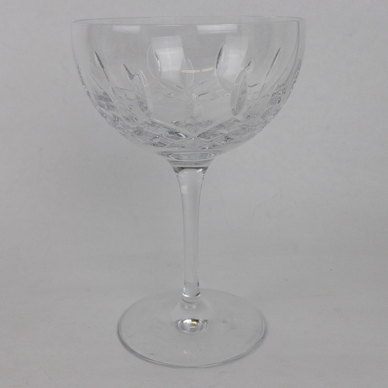 Waterford Crystal Lismore Champagne Coupe Saucer Glass Pair