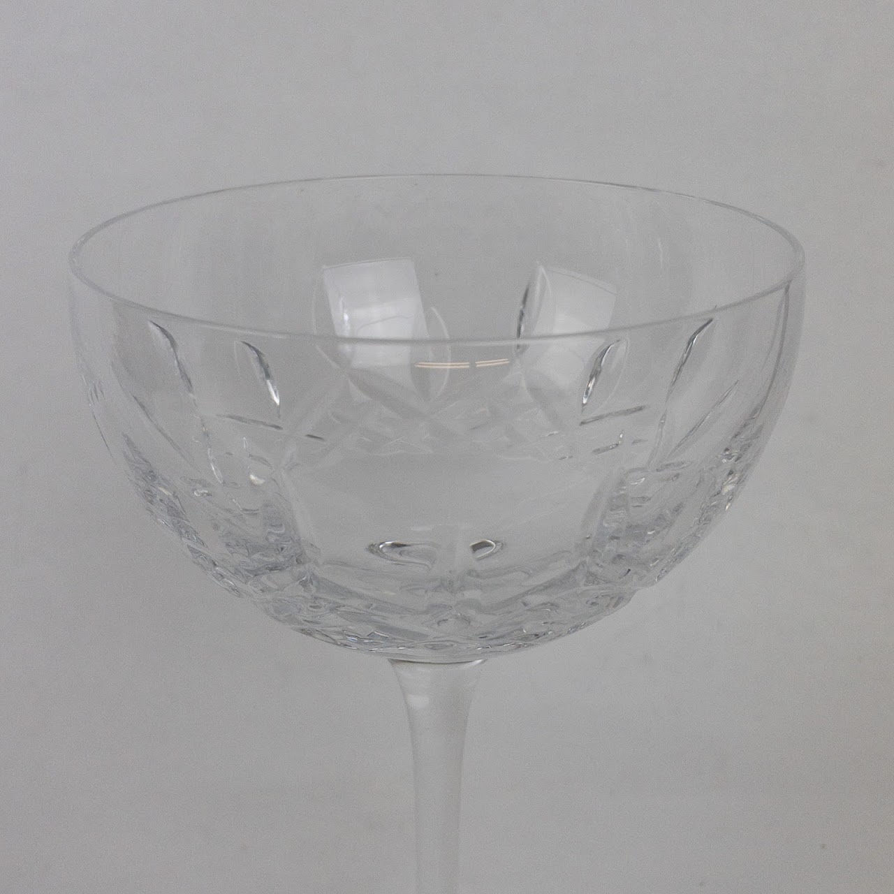 Waterford Crystal Lismore Champagne Coupe Saucer Glass Pair