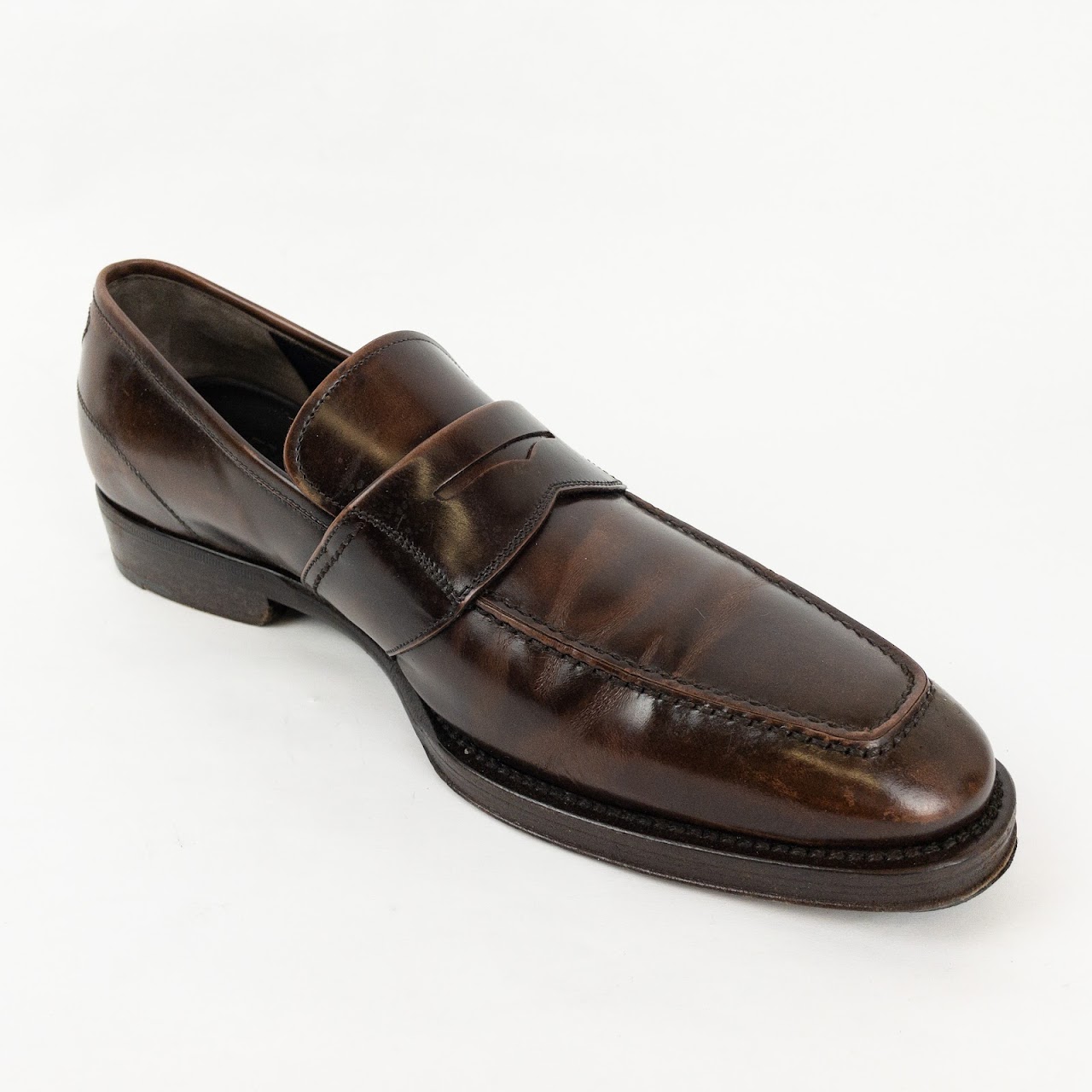 Salvatore Ferragamo Cognac Leather Loafers